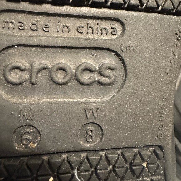 Crocs Women's 8 Men’s 6 Specialist Vent Lightweight  Black Clog Shoes Work EUC - Picture 9 of 10